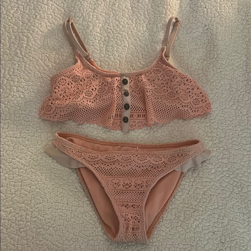 Pink Lace Bikini Set